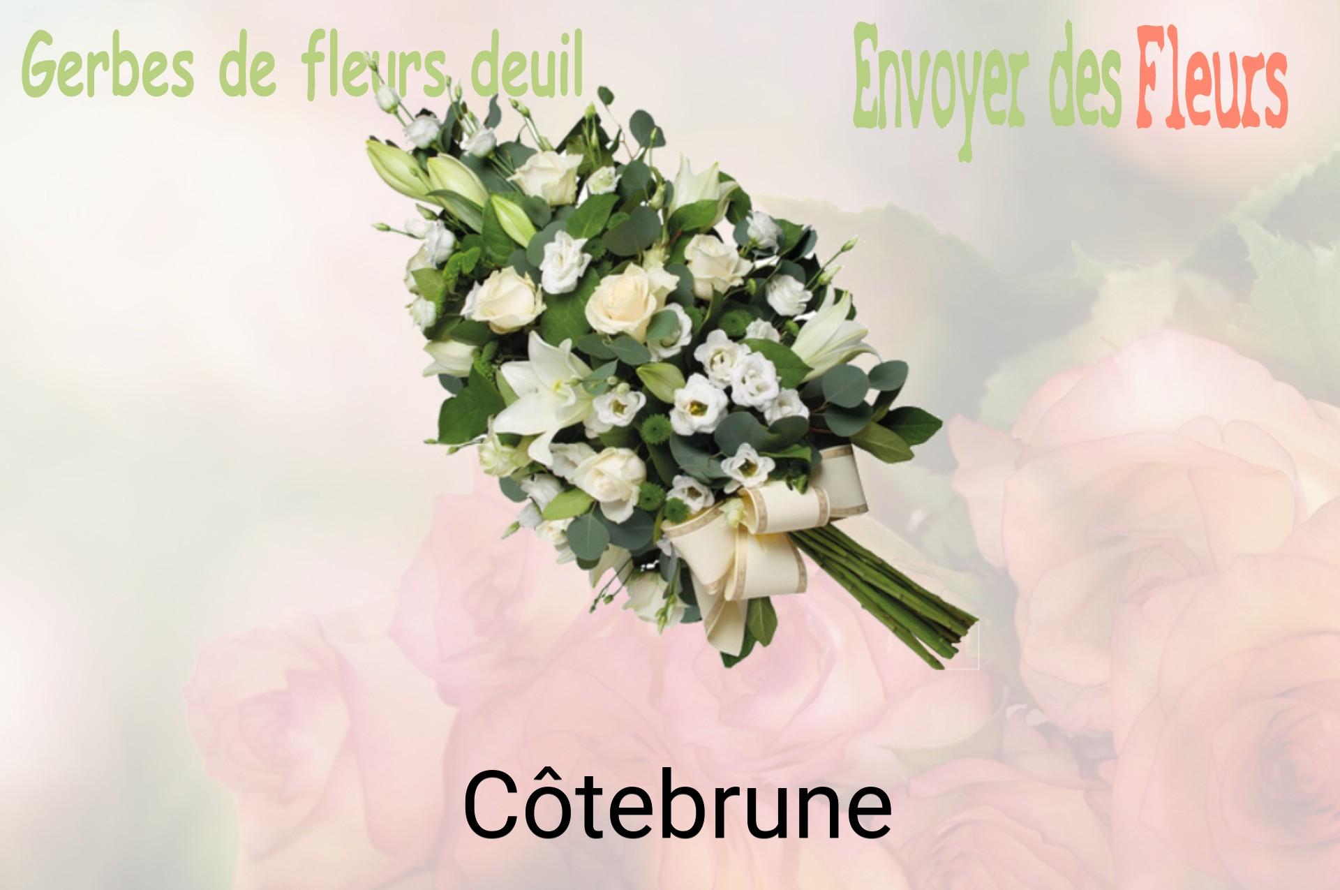 Gerbe de fleurs de deuil livrée à Côtebrune